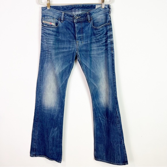 Diesel Other - DIESEL INDUSTRY ZATHAN REGULAR BOOTCUT DISTRESSED BUTTON FLY RETRO JEANS 31x32
